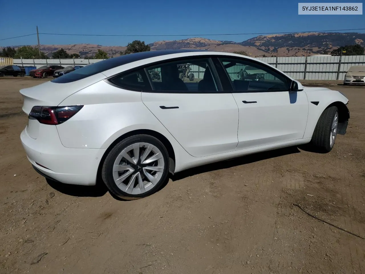 2022 Tesla Model 3 VIN: 5YJ3E1EA1NF143862 Lot: 73081174