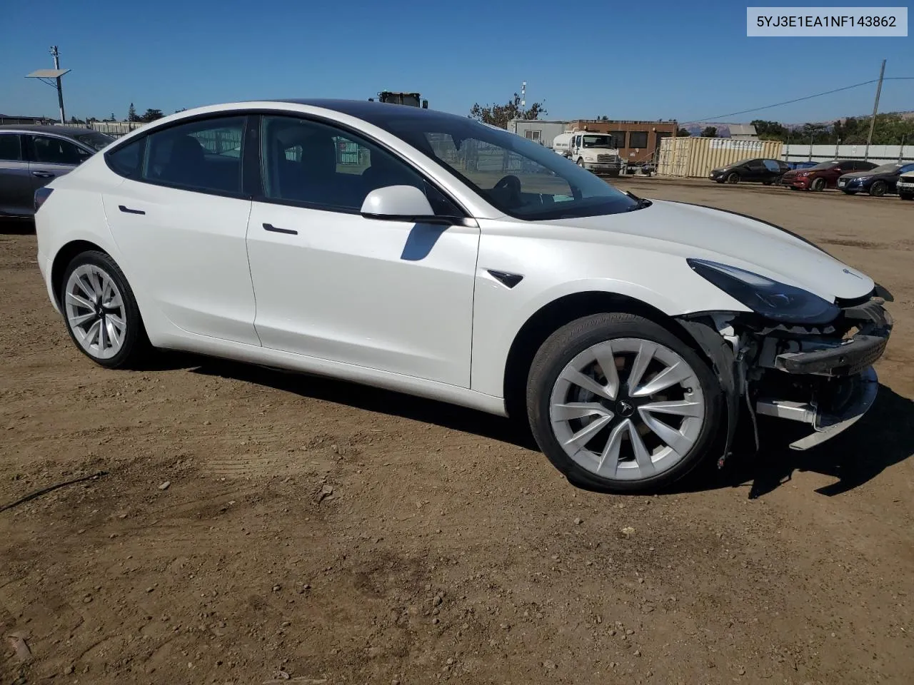 2022 Tesla Model 3 VIN: 5YJ3E1EA1NF143862 Lot: 73081174