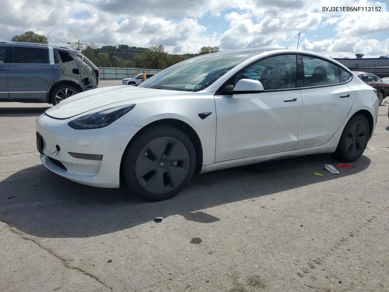 2022 Tesla Model 3 VIN: 5YJ3E1EB6NF113152 Lot: 73134484