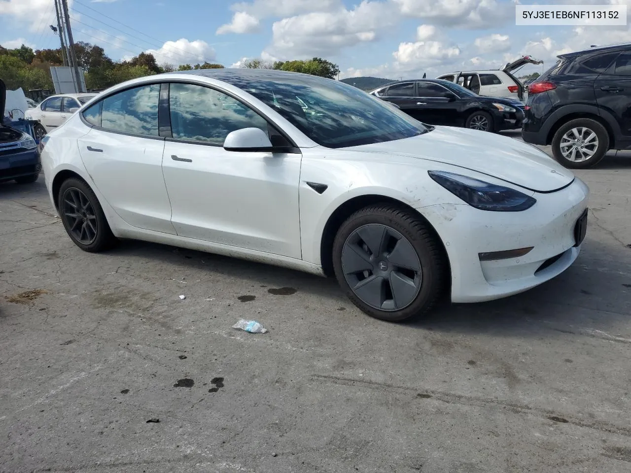 2022 Tesla Model 3 VIN: 5YJ3E1EB6NF113152 Lot: 73134484