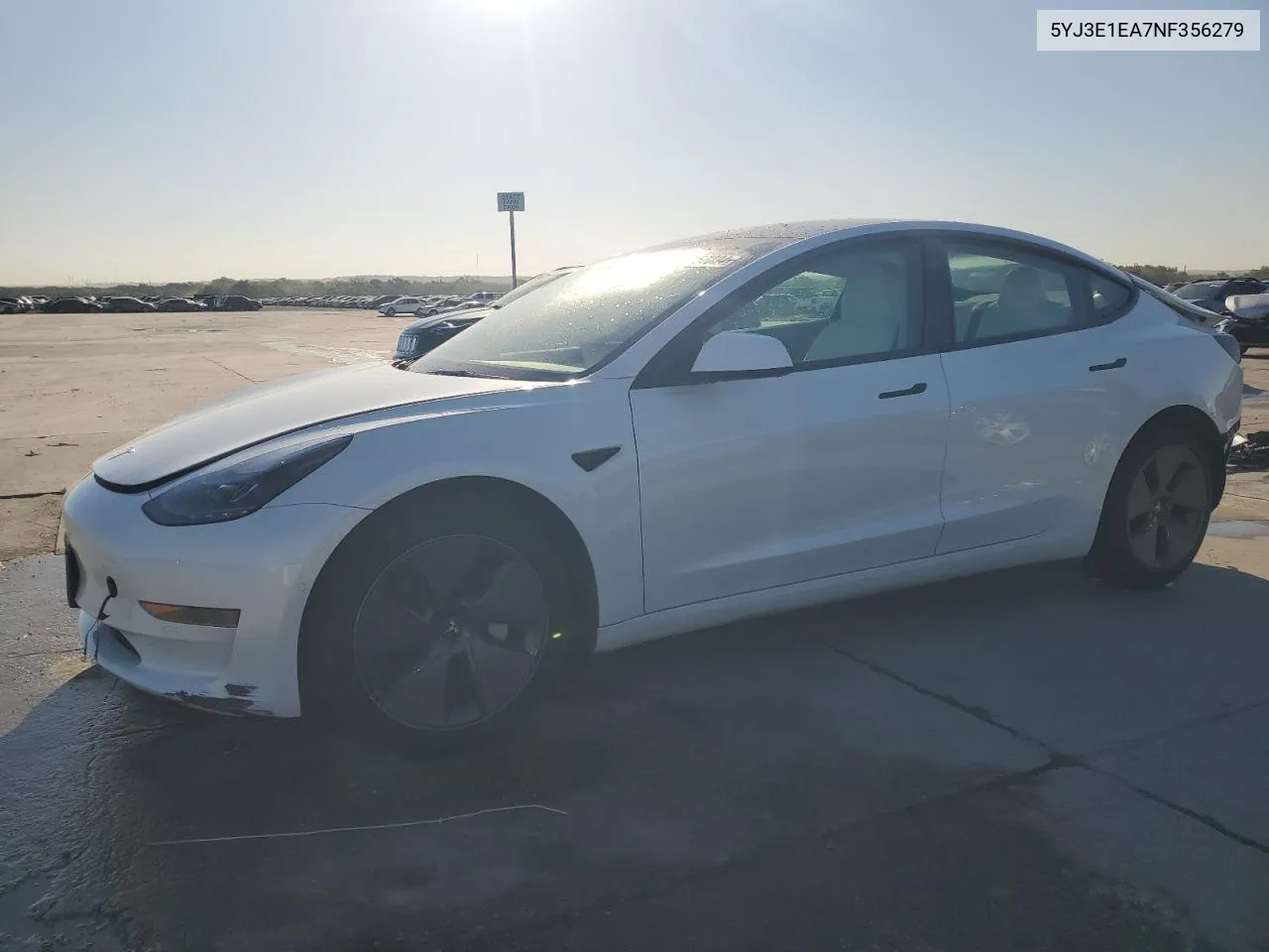 2022 Tesla Model 3 VIN: 5YJ3E1EA7NF356279 Lot: 73157034