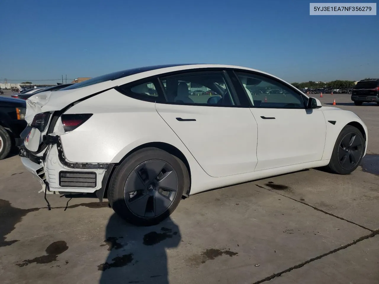 2022 Tesla Model 3 VIN: 5YJ3E1EA7NF356279 Lot: 73157034