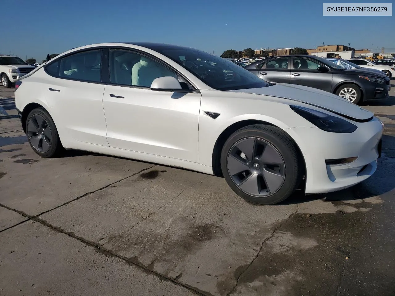 2022 Tesla Model 3 VIN: 5YJ3E1EA7NF356279 Lot: 73157034