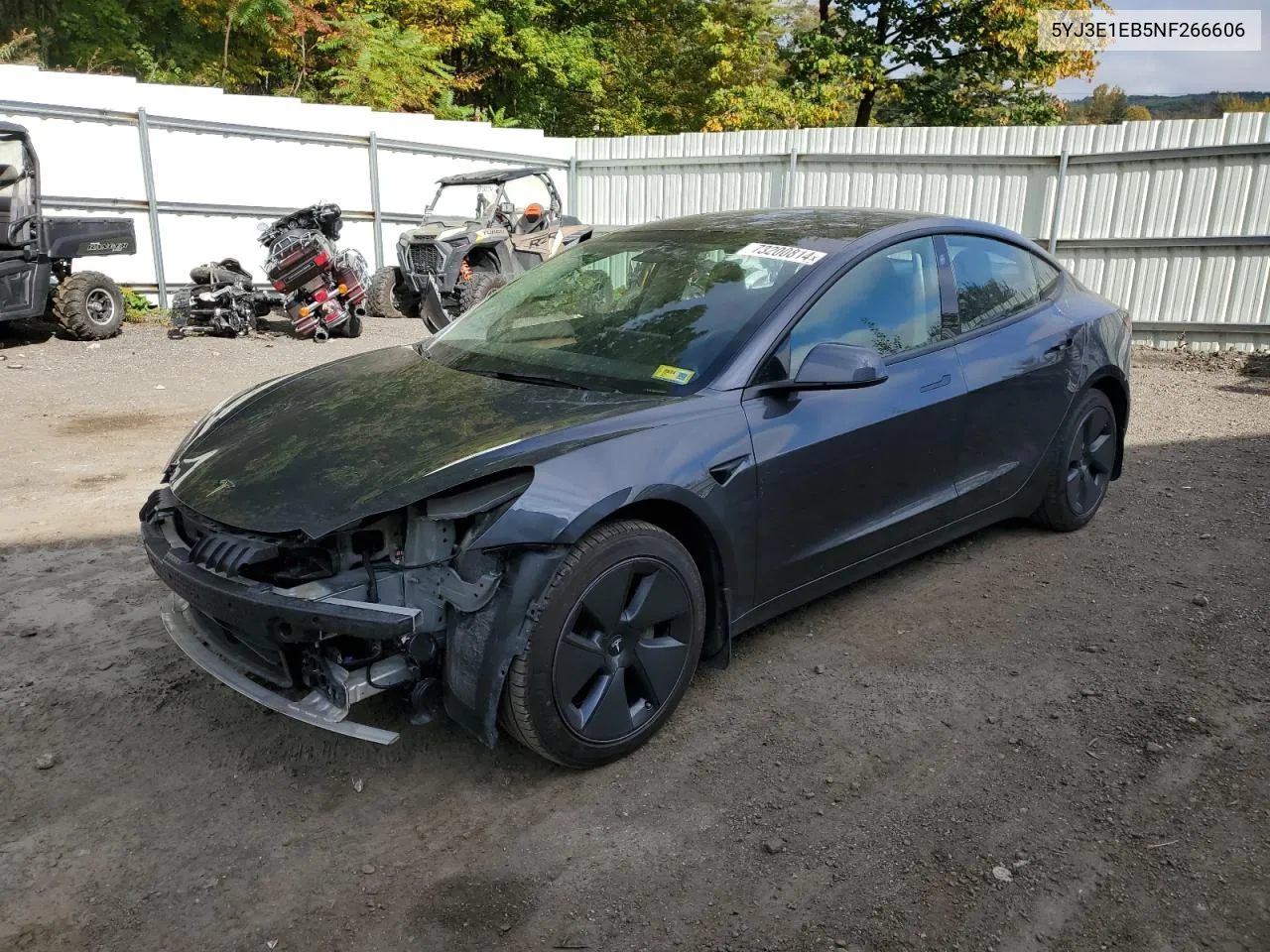 5YJ3E1EB5NF266606 2022 Tesla Model 3