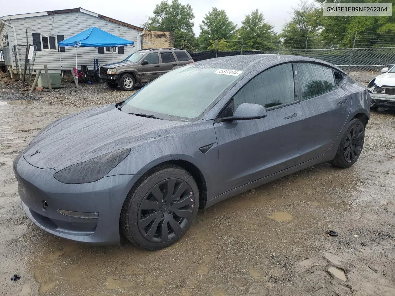 2022 Tesla Model 3 VIN: 5YJ3E1EB9NF262364 Lot: 73317444