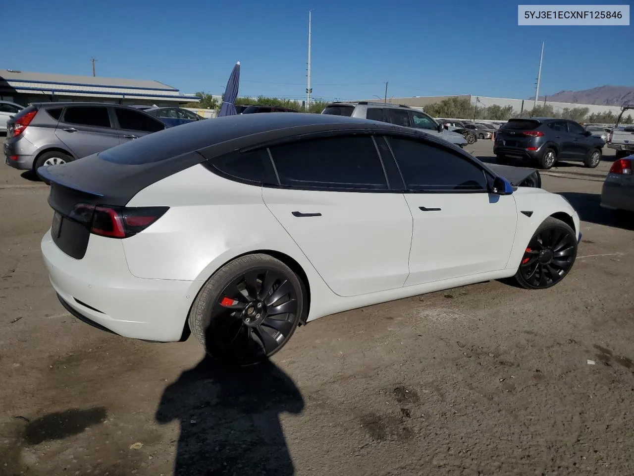 2022 Tesla Model 3 VIN: 5YJ3E1ECXNF125846 Lot: 73544124