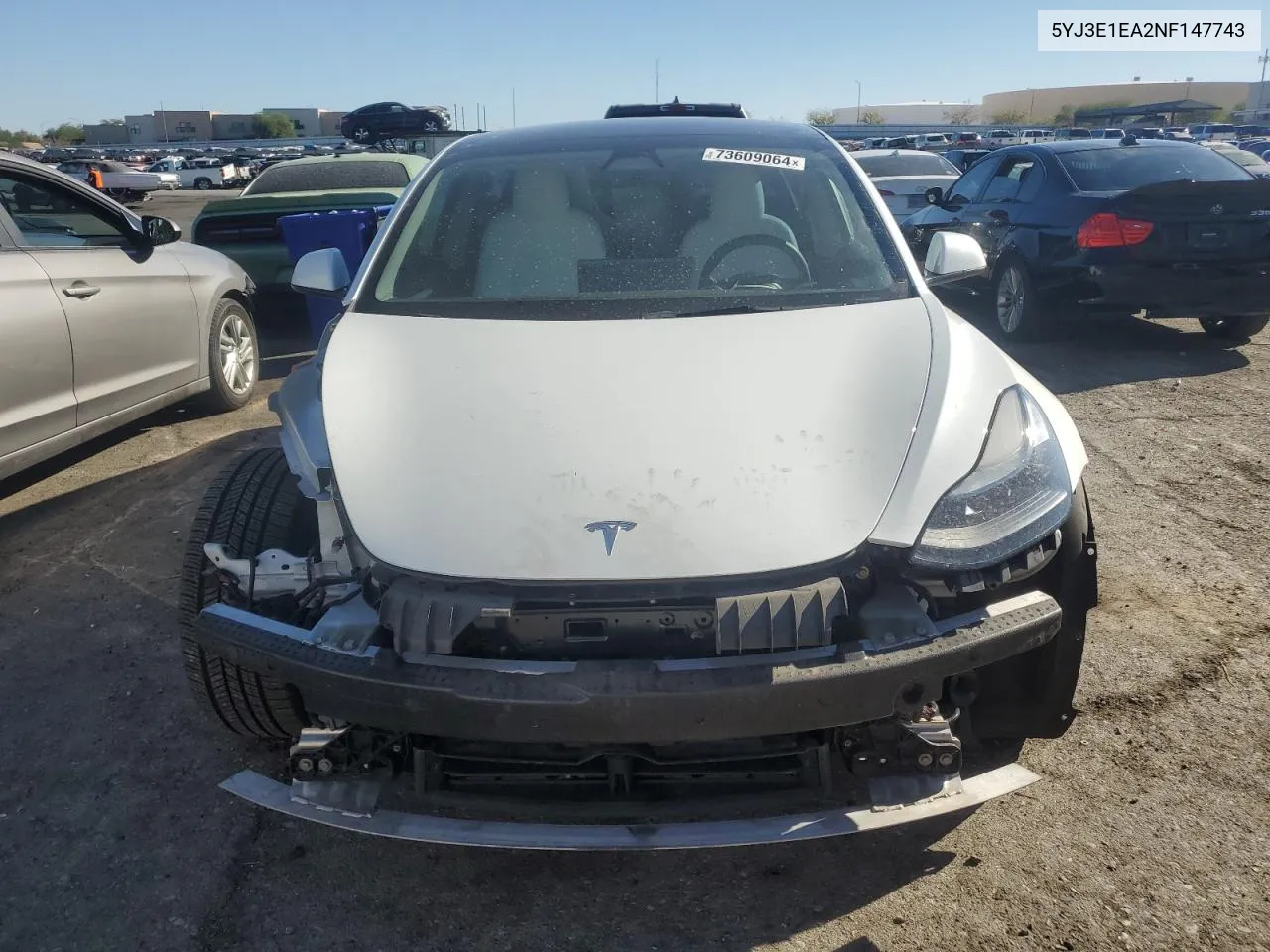 2022 Tesla Model 3 VIN: 5YJ3E1EA2NF147743 Lot: 73609064