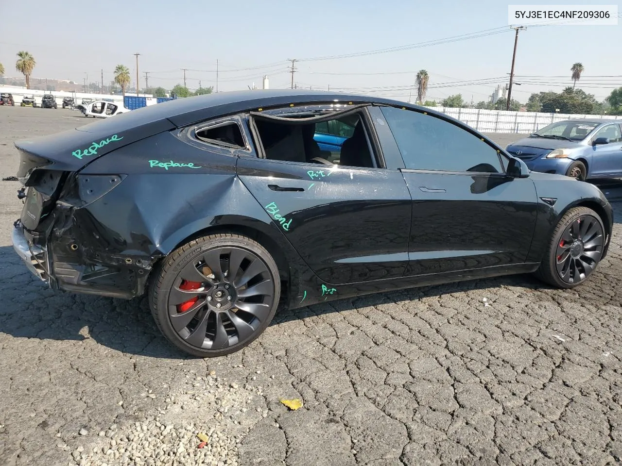 2022 Tesla Model 3 VIN: 5YJ3E1EC4NF209306 Lot: 73706764