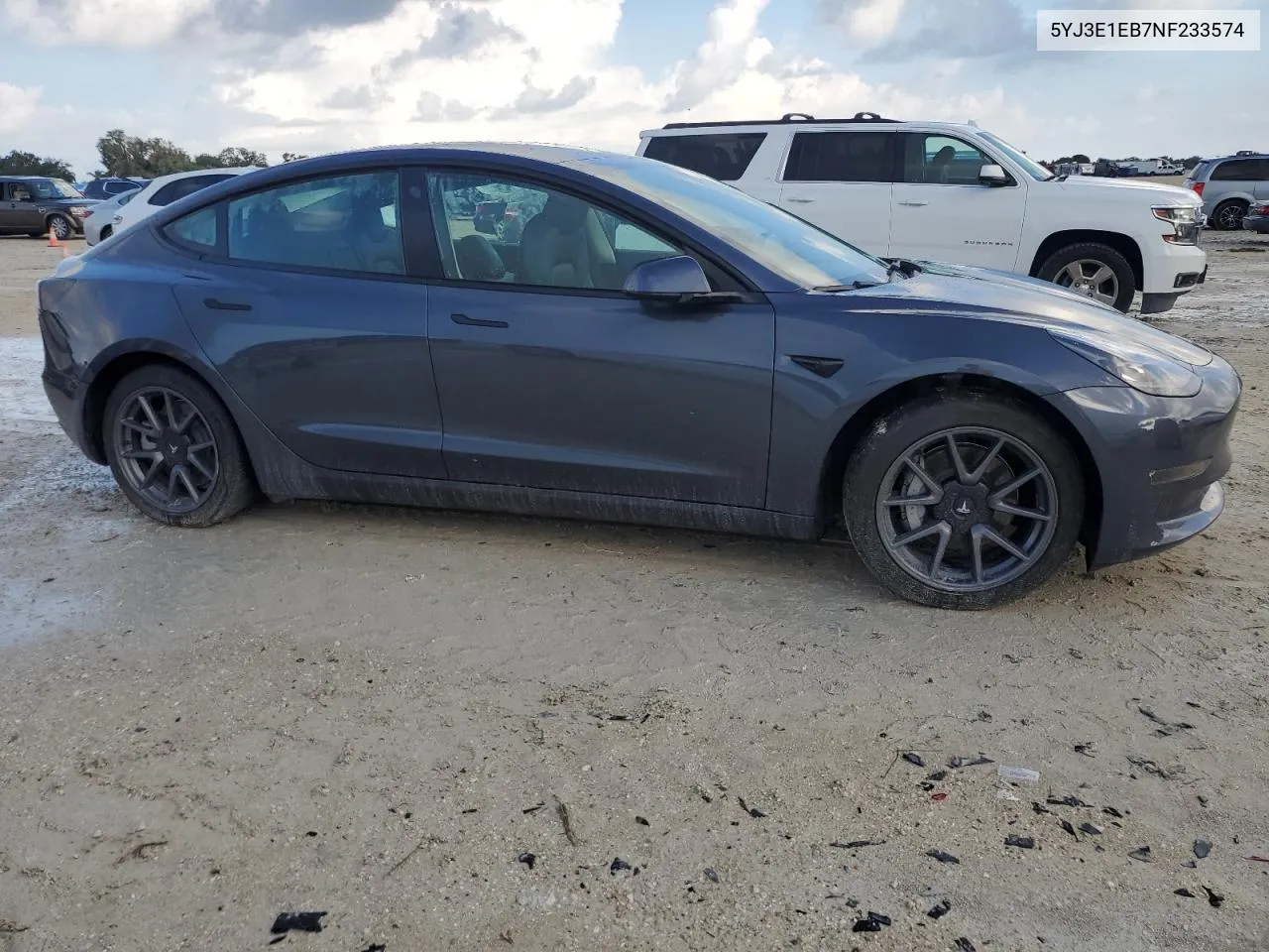 2022 Tesla Model 3 VIN: 5YJ3E1EB7NF233574 Lot: 73744964