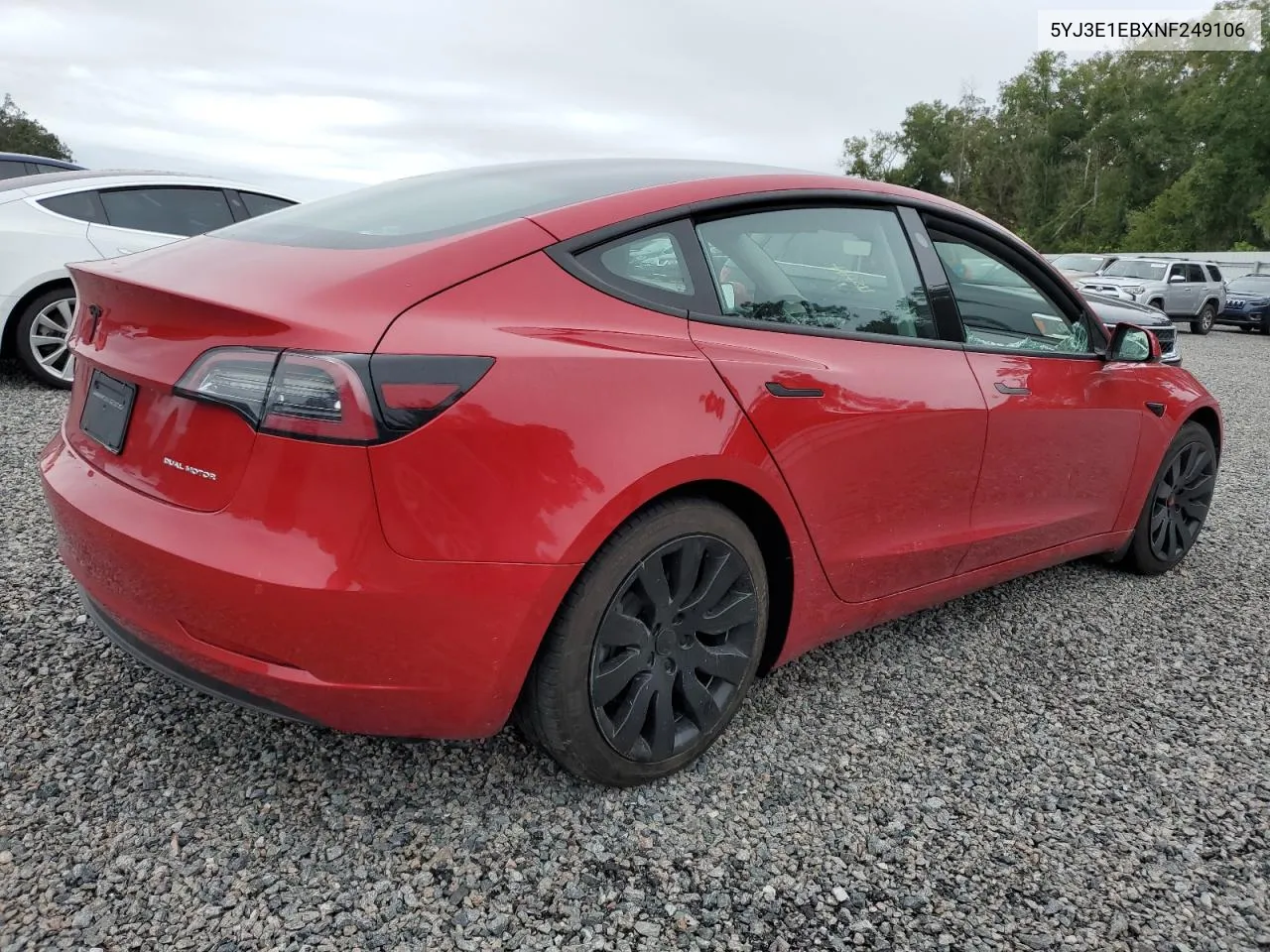 2022 Tesla Model 3 VIN: 5YJ3E1EBXNF249106 Lot: 73887724