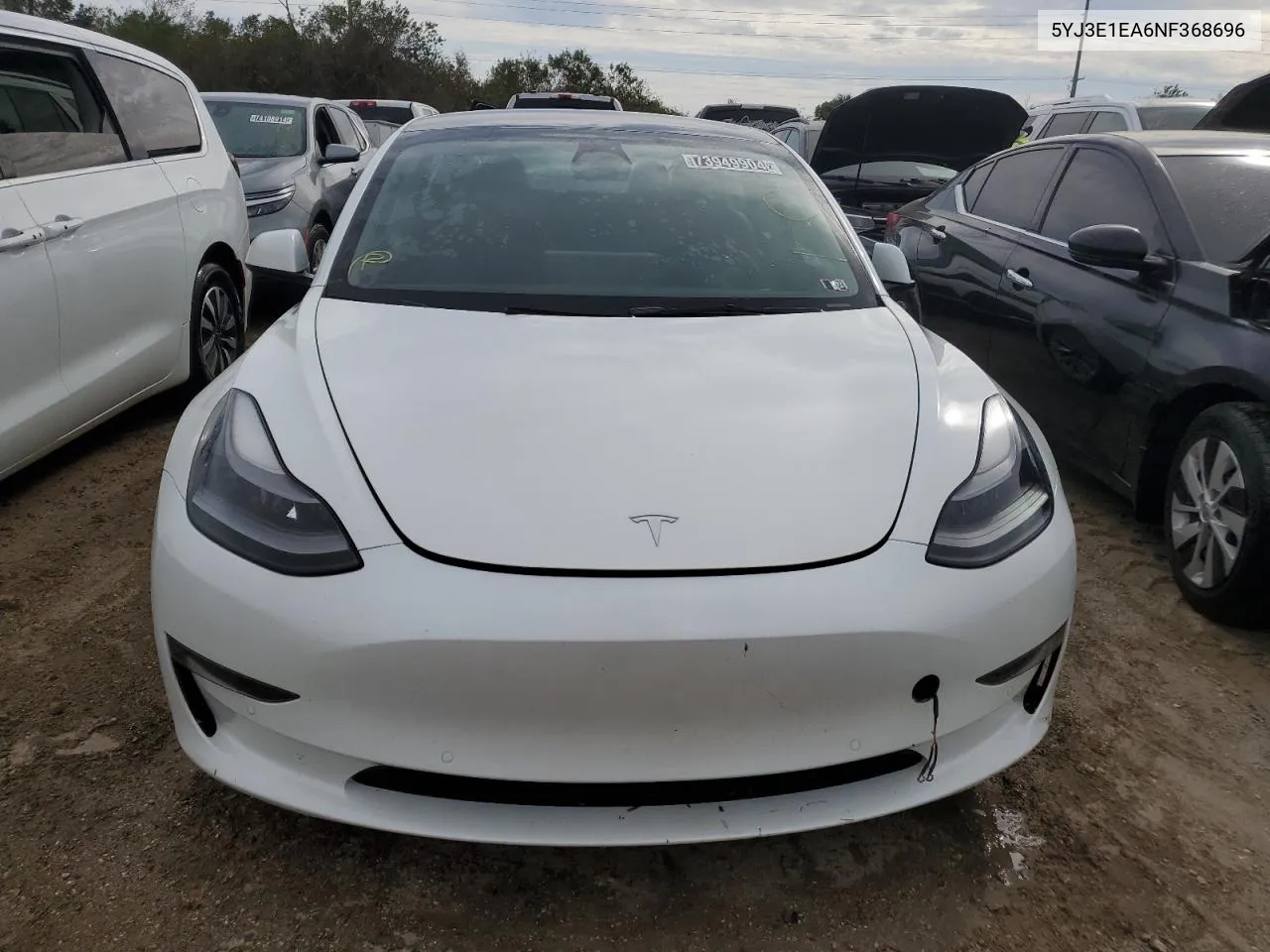 2022 Tesla Model 3 VIN: 5YJ3E1EA6NF368696 Lot: 73949904