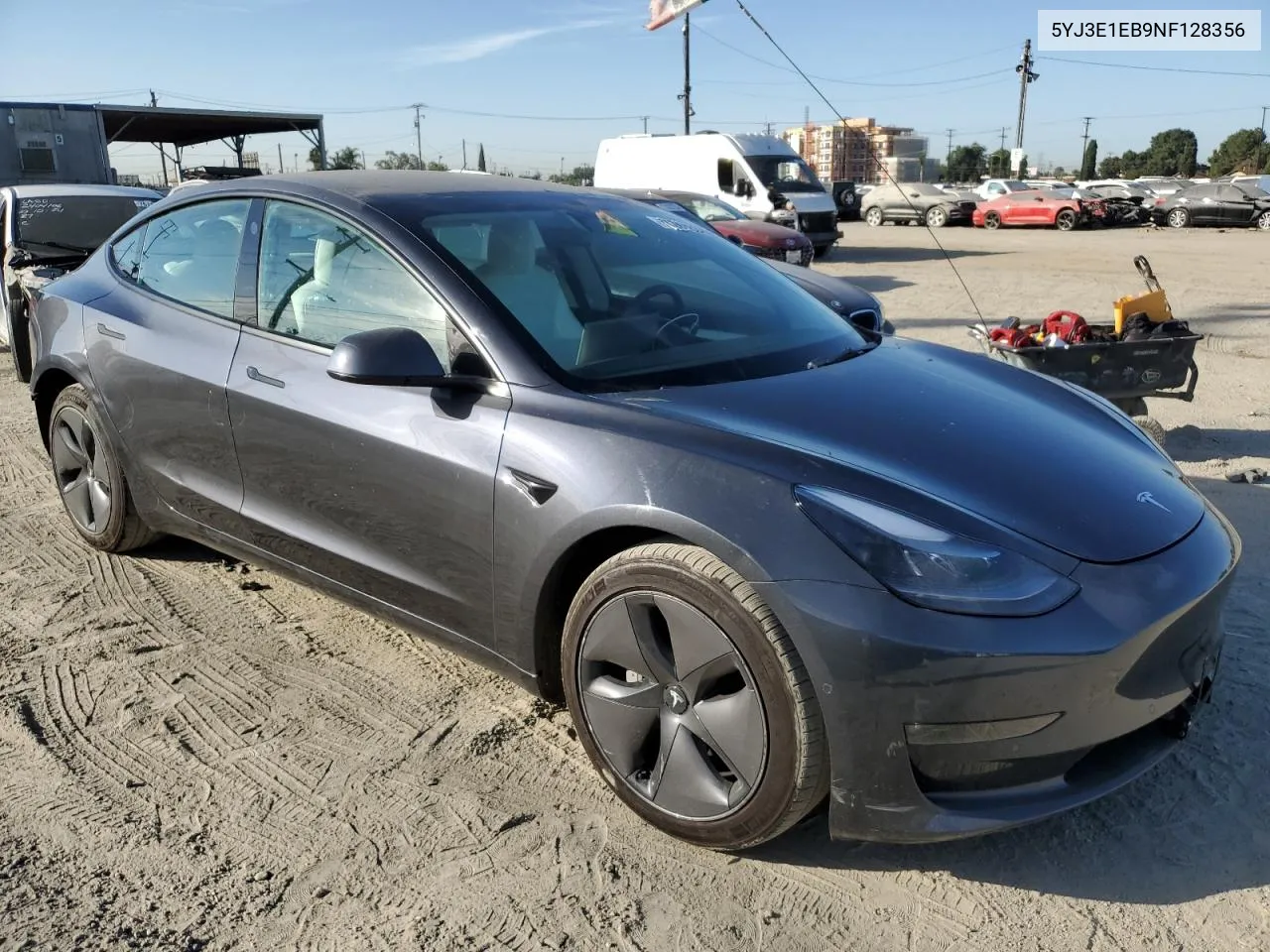 2022 Tesla Model 3 VIN: 5YJ3E1EB9NF128356 Lot: 74064884