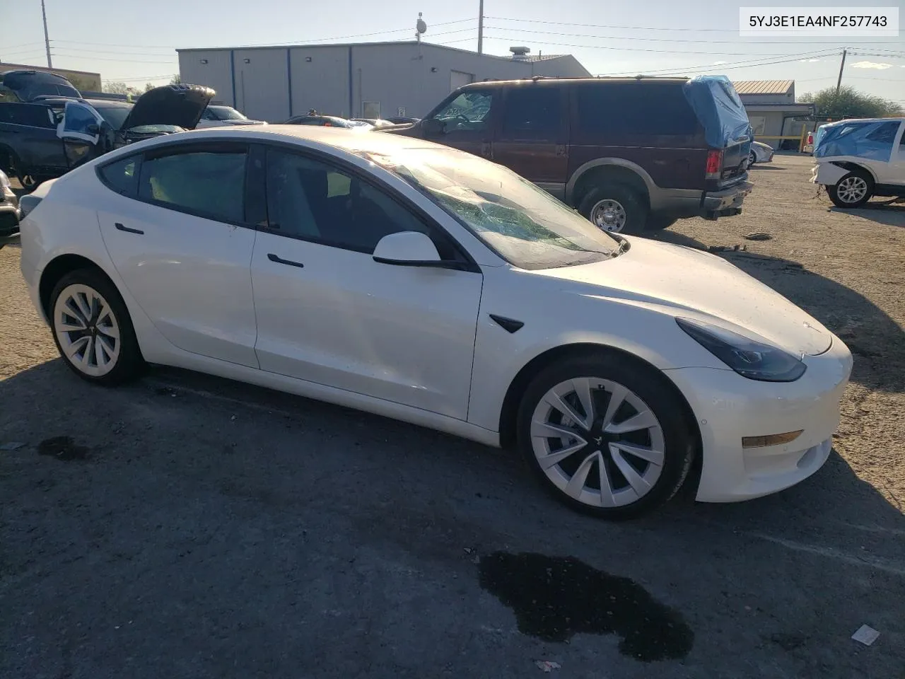 2022 Tesla Model 3 VIN: 5YJ3E1EA4NF257743 Lot: 74105294