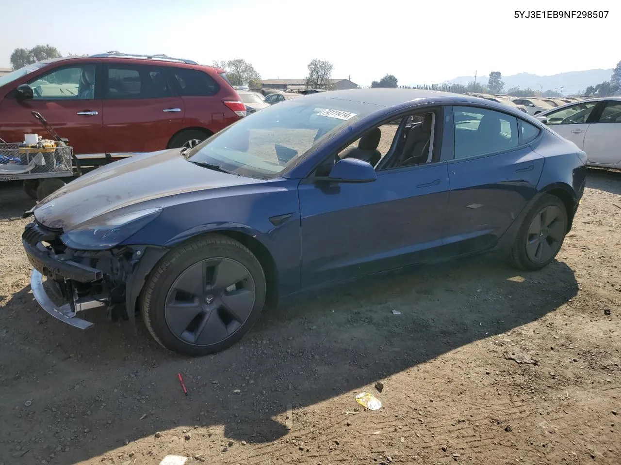 2022 Tesla Model 3 VIN: 5YJ3E1EB9NF298507 Lot: 74111414