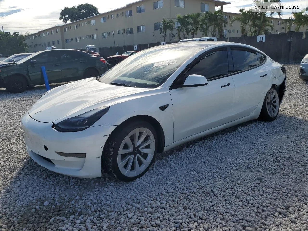 2022 Tesla Model 3 VIN: 5YJ3E1EA7NF368951 Lot: 74211964