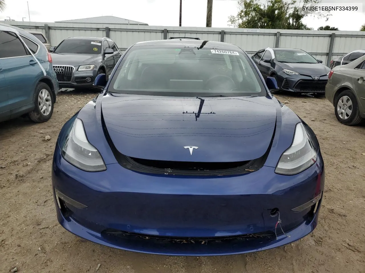 5YJ3E1EB5NF334399 2022 Tesla Model 3