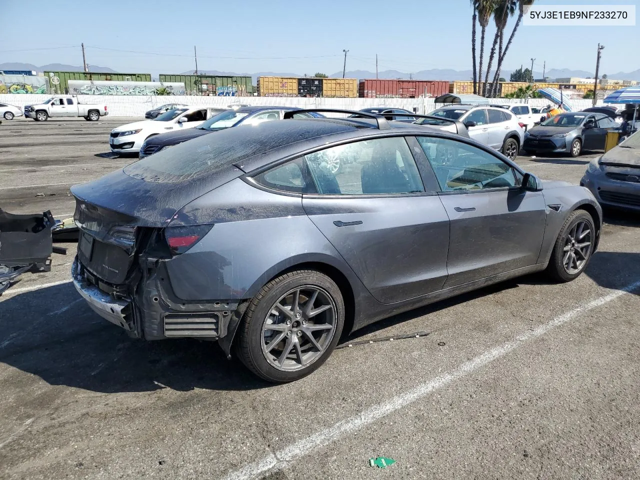 5YJ3E1EB9NF233270 2022 Tesla Model 3