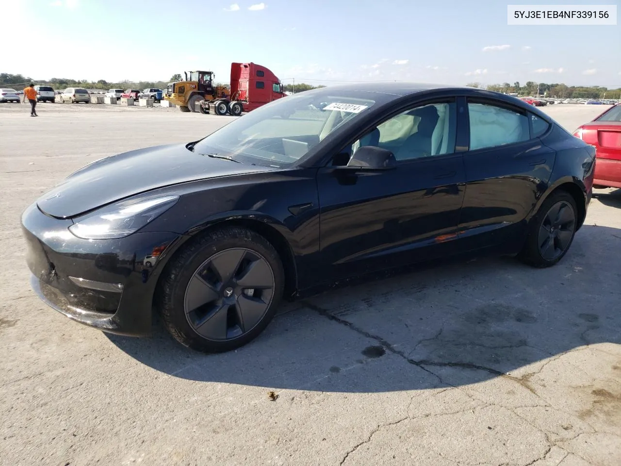 2022 Tesla Model 3 VIN: 5YJ3E1EB4NF339156 Lot: 74420014