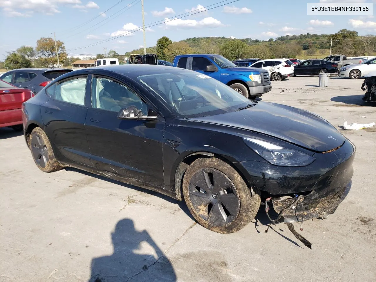 2022 Tesla Model 3 VIN: 5YJ3E1EB4NF339156 Lot: 74420014