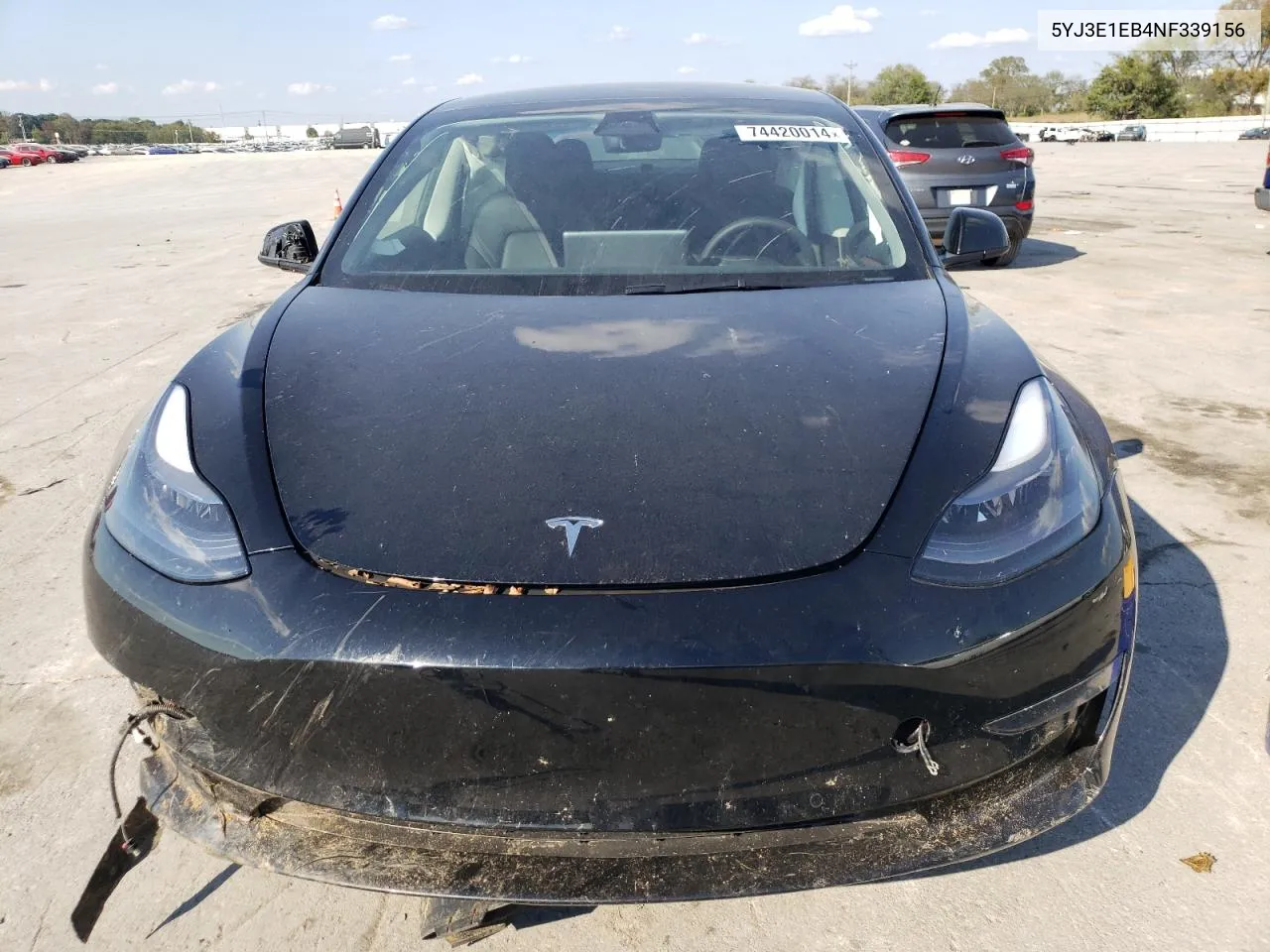 2022 Tesla Model 3 VIN: 5YJ3E1EB4NF339156 Lot: 74420014