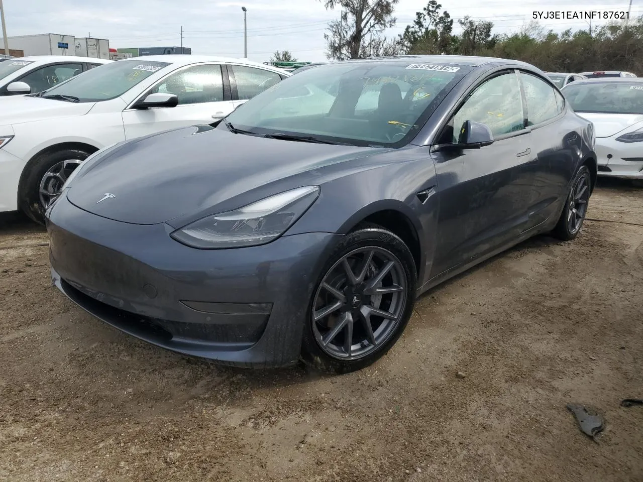 2022 Tesla Model 3 VIN: 5YJ3E1EA1NF187621 Lot: 74421814