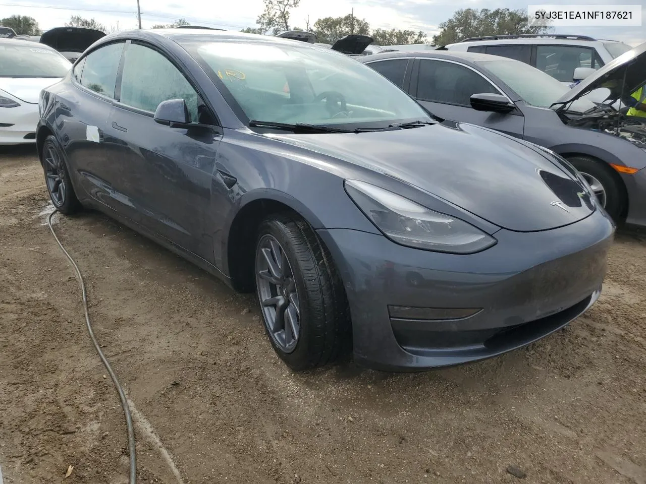 2022 Tesla Model 3 VIN: 5YJ3E1EA1NF187621 Lot: 74421814