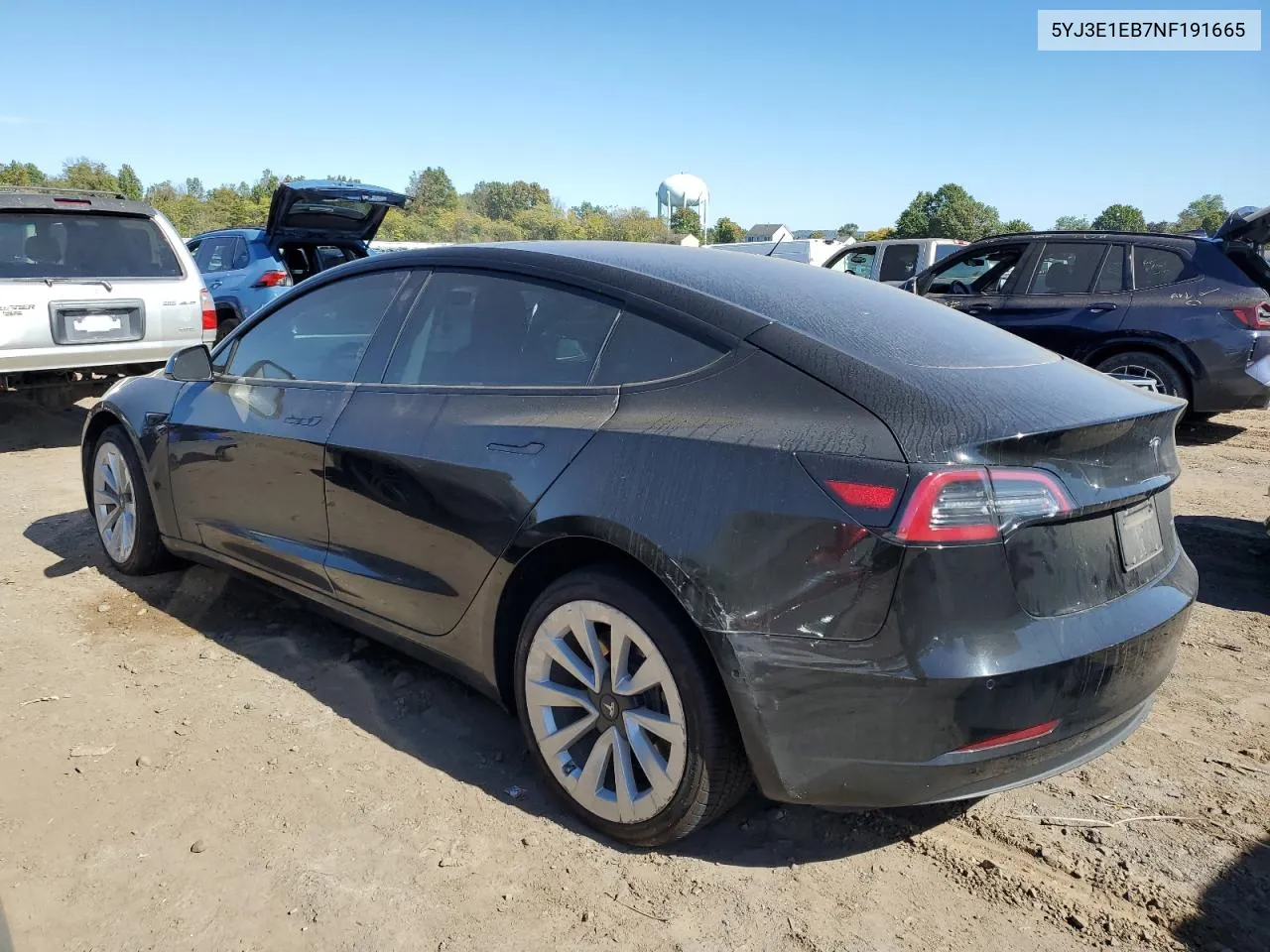 2022 Tesla Model 3 VIN: 5YJ3E1EB7NF191665 Lot: 74434874