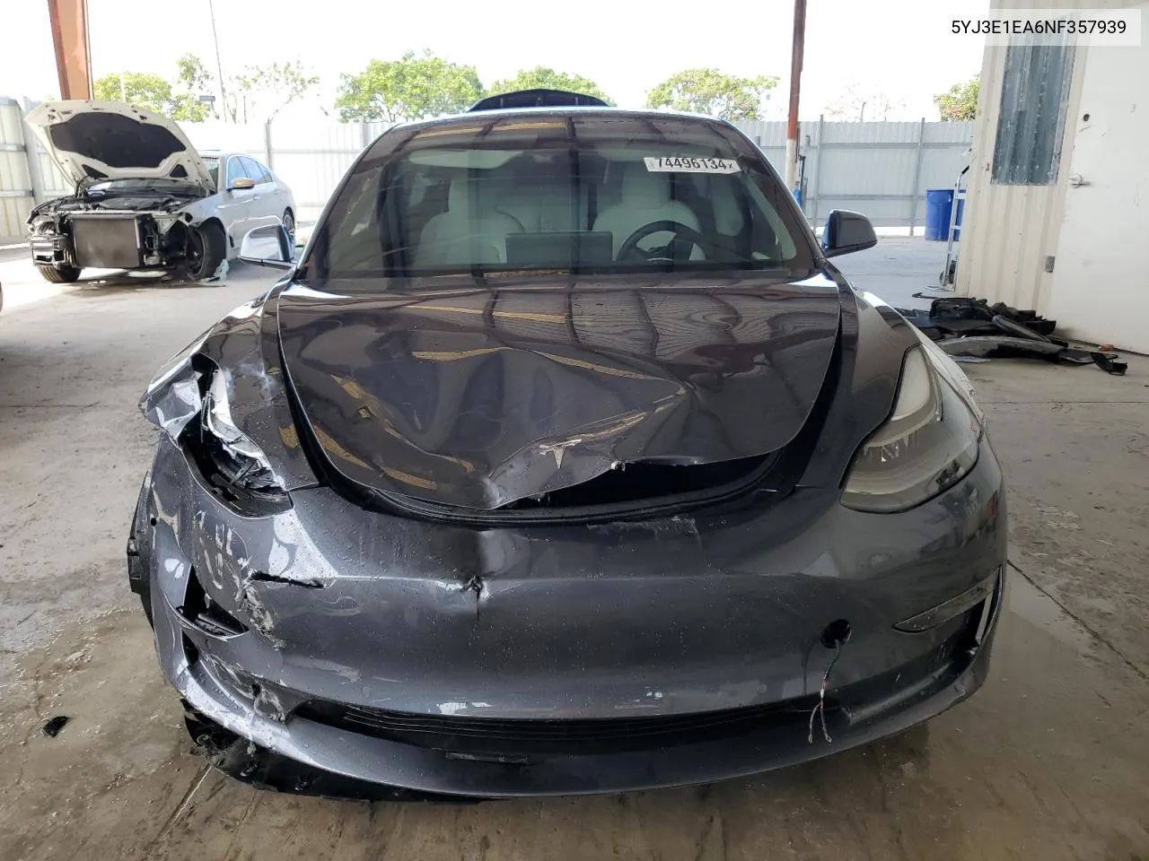 2022 Tesla Model 3 VIN: 5YJ3E1EA6NF357939 Lot: 74496134