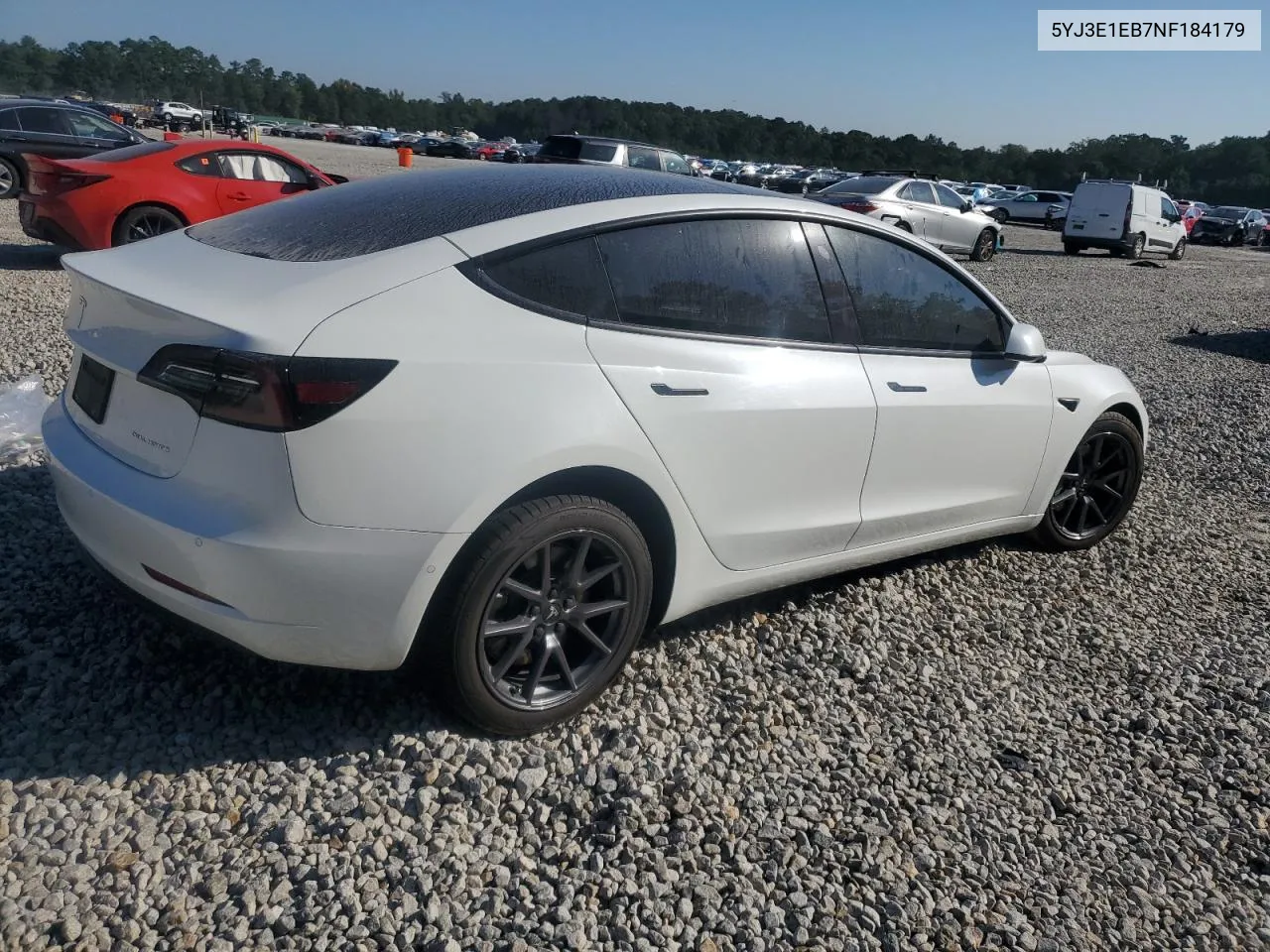 2022 Tesla Model 3 VIN: 5YJ3E1EB7NF184179 Lot: 74576084