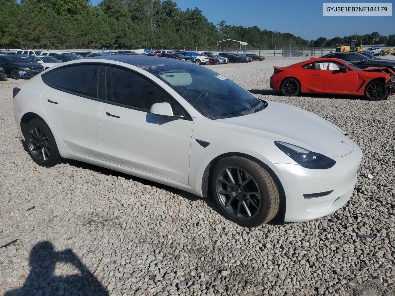 2022 Tesla Model 3 VIN: 5YJ3E1EB7NF184179 Lot: 74576084