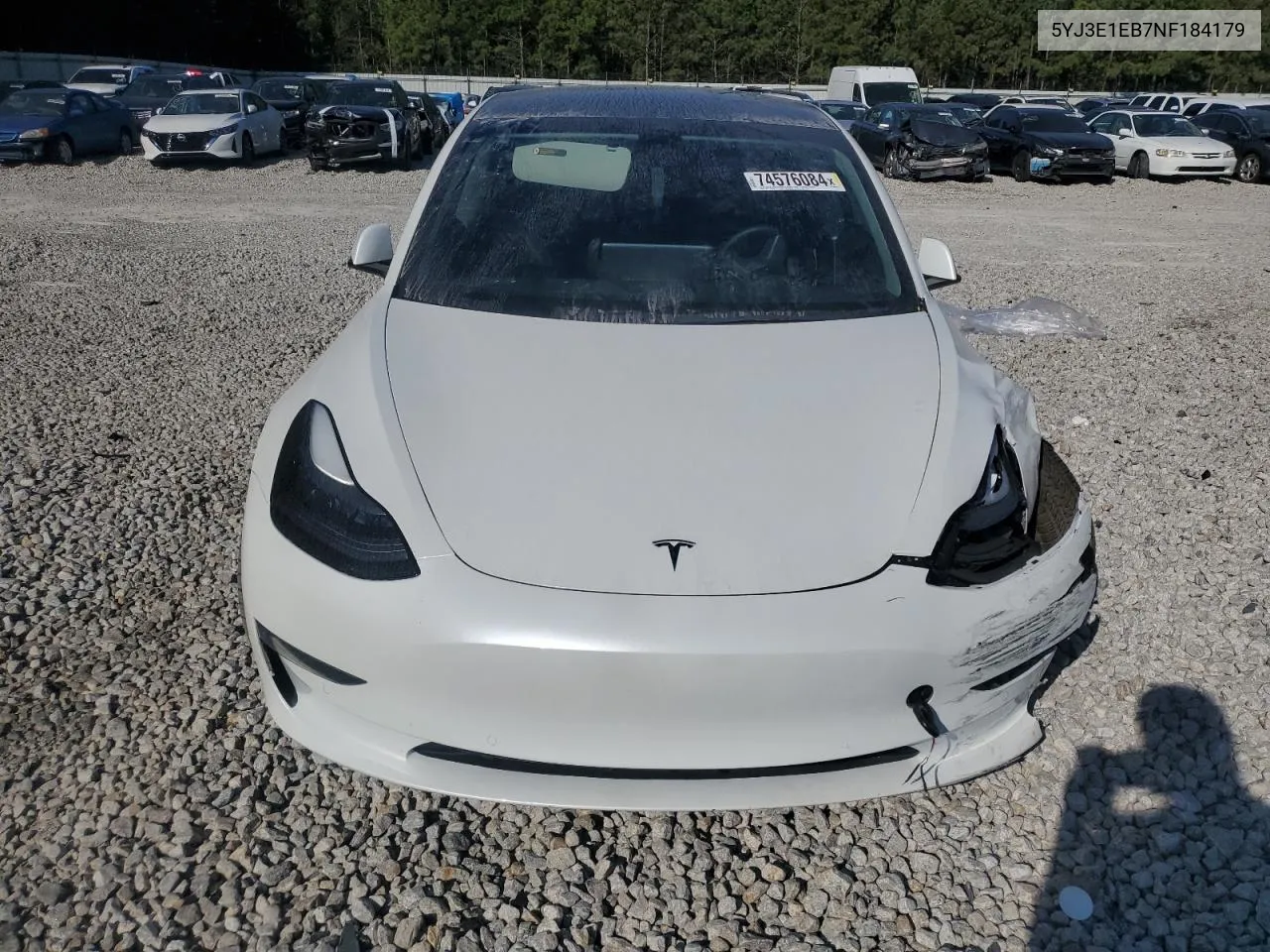 2022 Tesla Model 3 VIN: 5YJ3E1EB7NF184179 Lot: 74576084