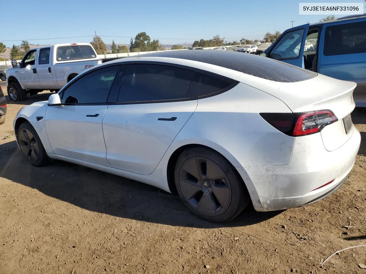 2022 Tesla Model 3 VIN: 5YJ3E1EA6NF331096 Lot: 74763574