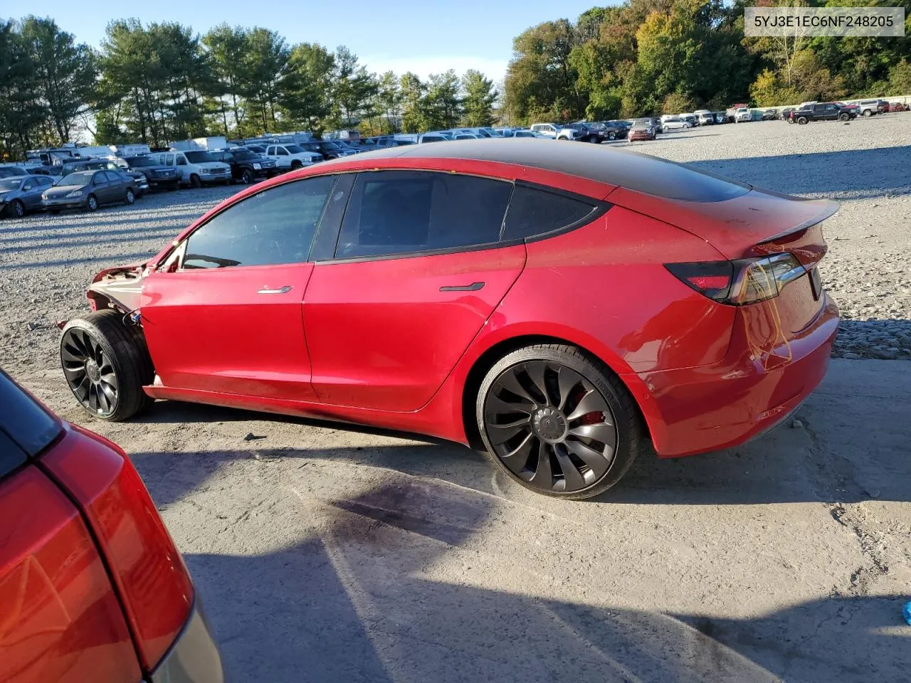 2022 Tesla Model 3 VIN: 5YJ3E1EC6NF248205 Lot: 74877454