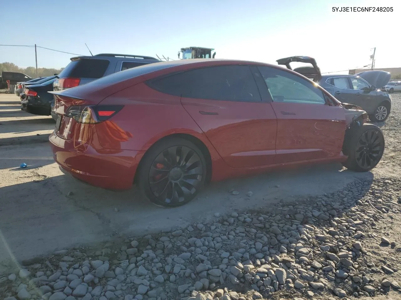 2022 Tesla Model 3 VIN: 5YJ3E1EC6NF248205 Lot: 74877454