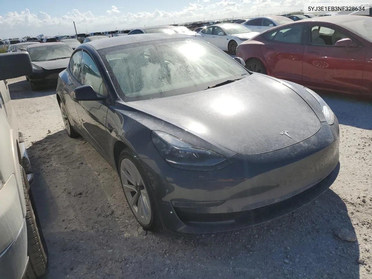 2022 Tesla Model 3 VIN: 5YJ3E1EB3NF328634 Lot: 74910824