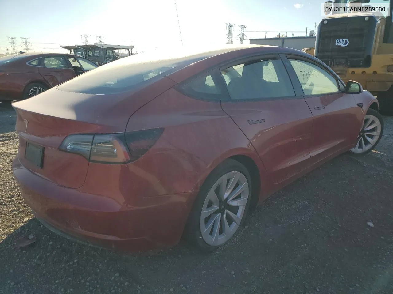 2022 Tesla Model 3 VIN: 5YJ3E1EA8NF289580 Lot: 74994374