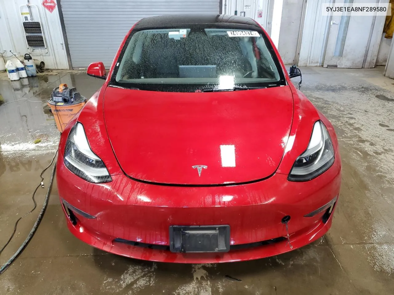 2022 Tesla Model 3 VIN: 5YJ3E1EA8NF289580 Lot: 74994374