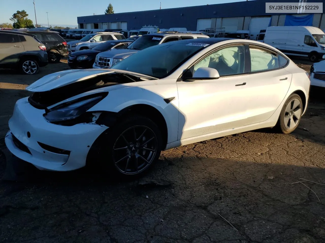 2022 Tesla Model 3 VIN: 5YJ3E1EB1NF152229 Lot: 75004624