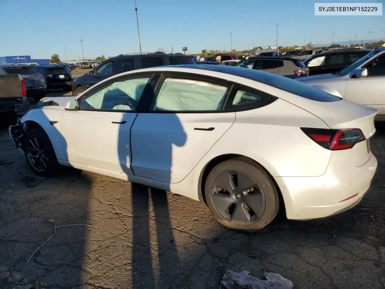 2022 Tesla Model 3 VIN: 5YJ3E1EB1NF152229 Lot: 75004624