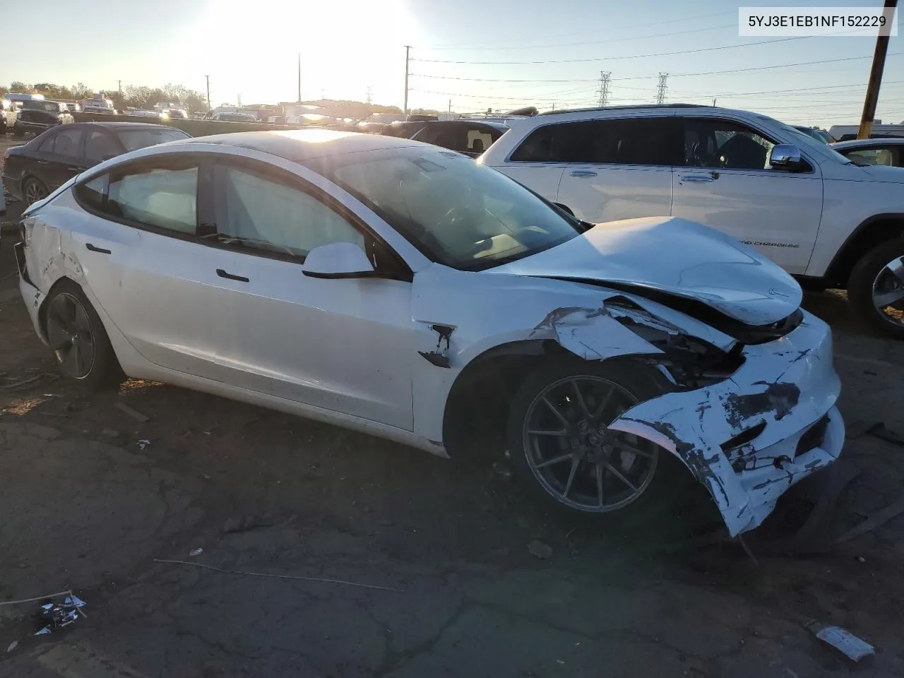 5YJ3E1EB1NF152229 2022 Tesla Model 3