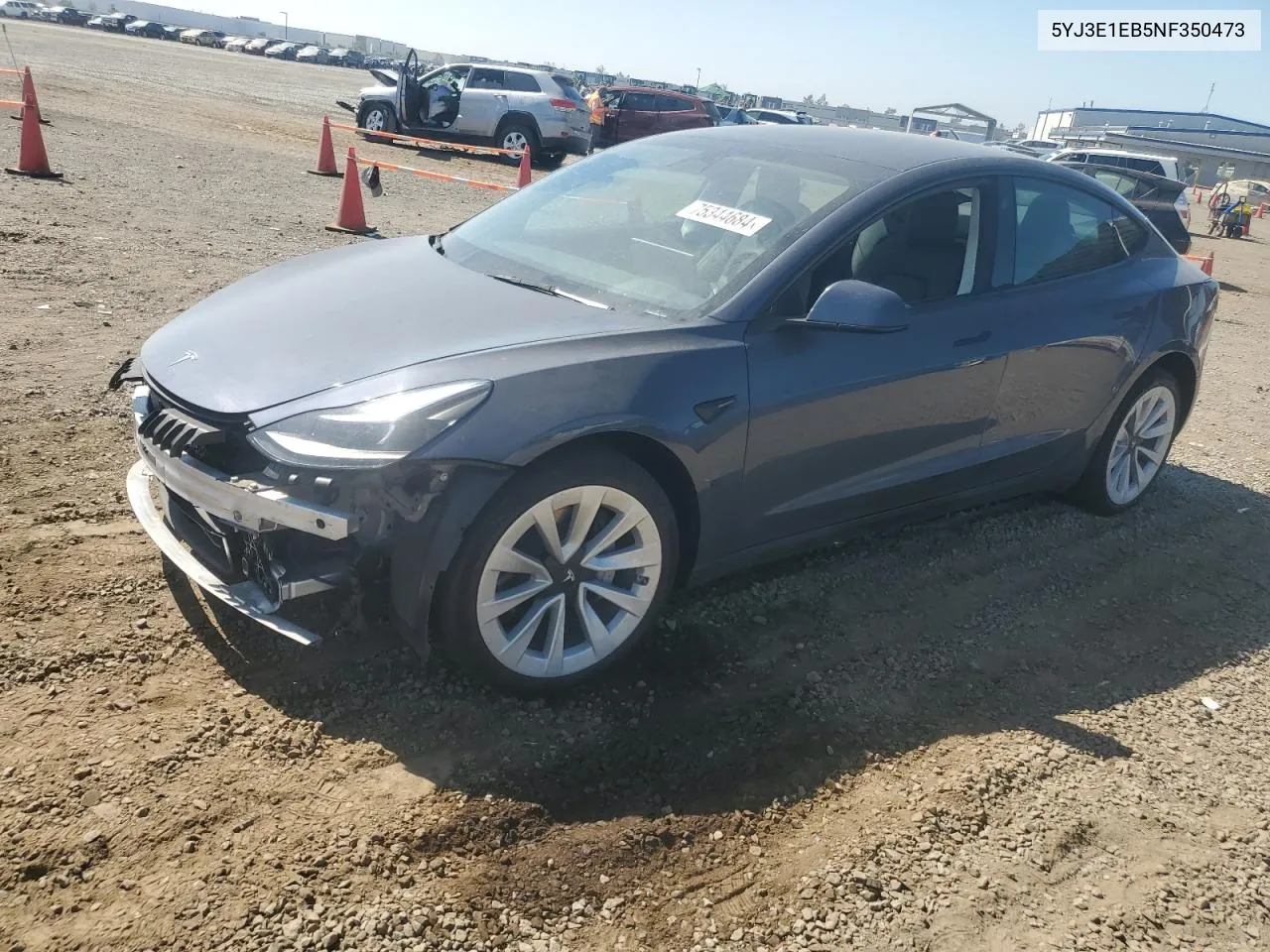 2022 Tesla Model 3 VIN: 5YJ3E1EB5NF350473 Lot: 75344684