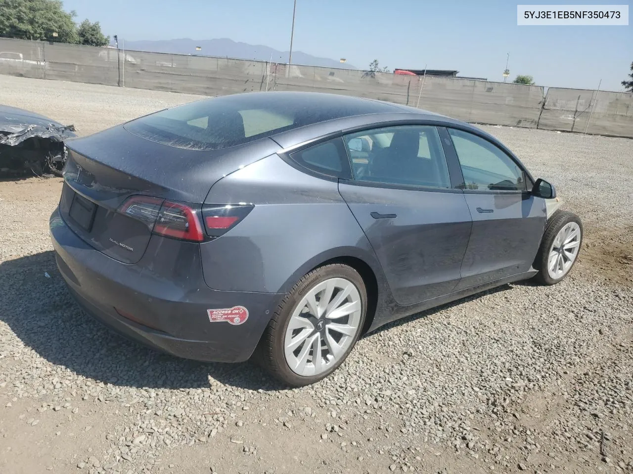 2022 Tesla Model 3 VIN: 5YJ3E1EB5NF350473 Lot: 75344684