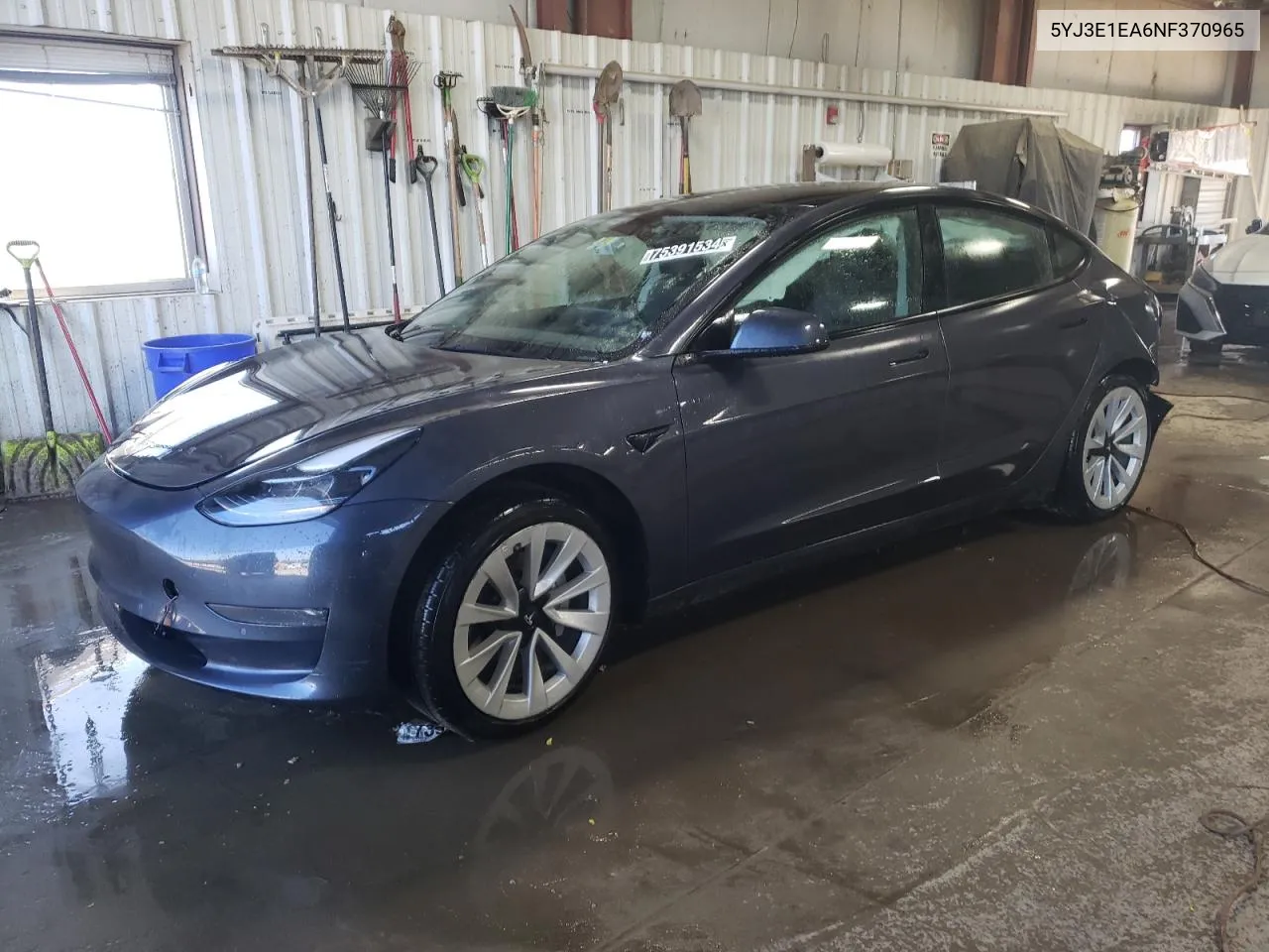 2022 Tesla Model 3 VIN: 5YJ3E1EA6NF370965 Lot: 75391534