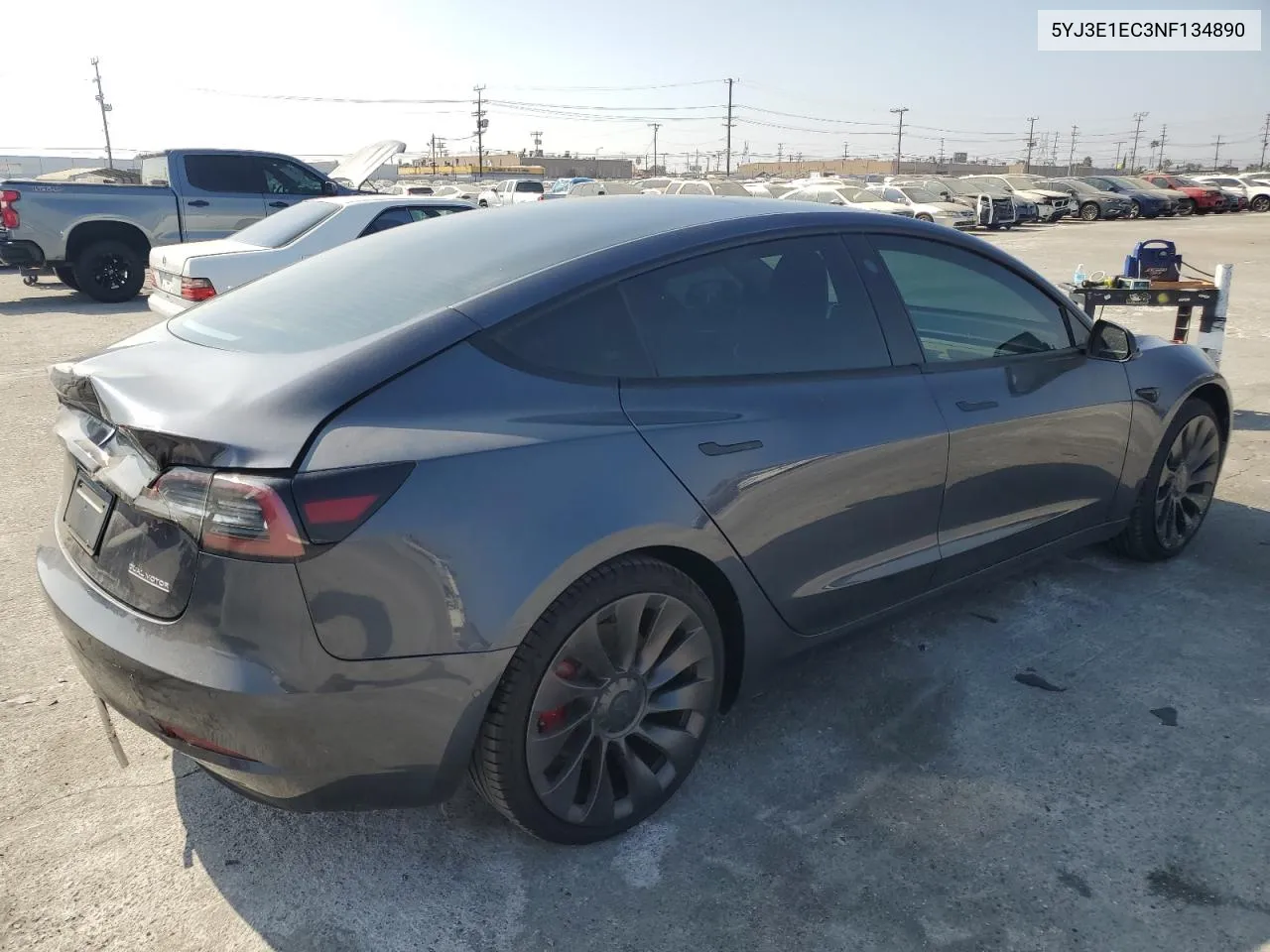 2022 Tesla Model 3 VIN: 5YJ3E1EC3NF134890 Lot: 75540514