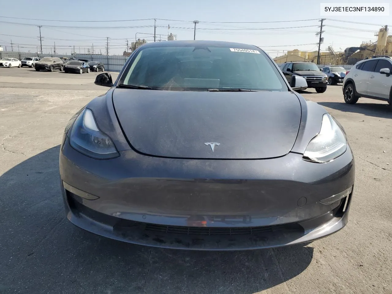 2022 Tesla Model 3 VIN: 5YJ3E1EC3NF134890 Lot: 75540514