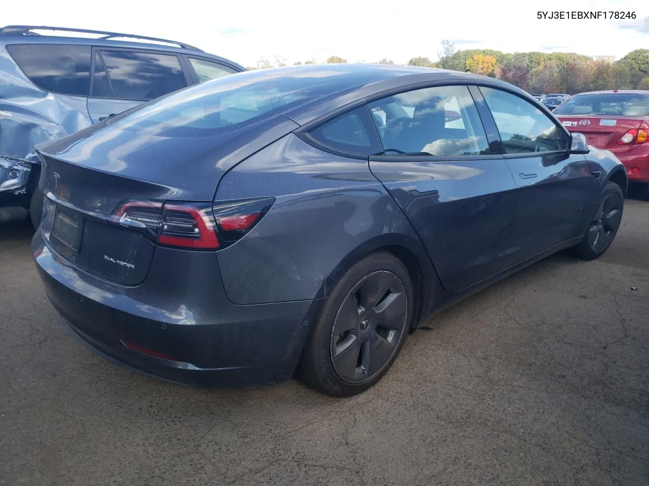 2022 Tesla Model 3 VIN: 5YJ3E1EBXNF178246 Lot: 75551514