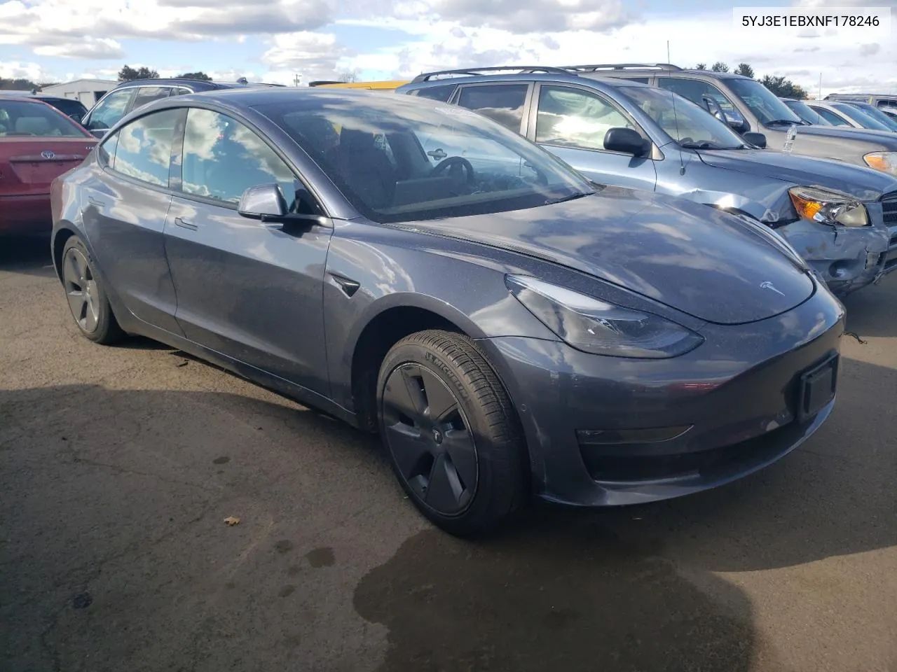 2022 Tesla Model 3 VIN: 5YJ3E1EBXNF178246 Lot: 75551514