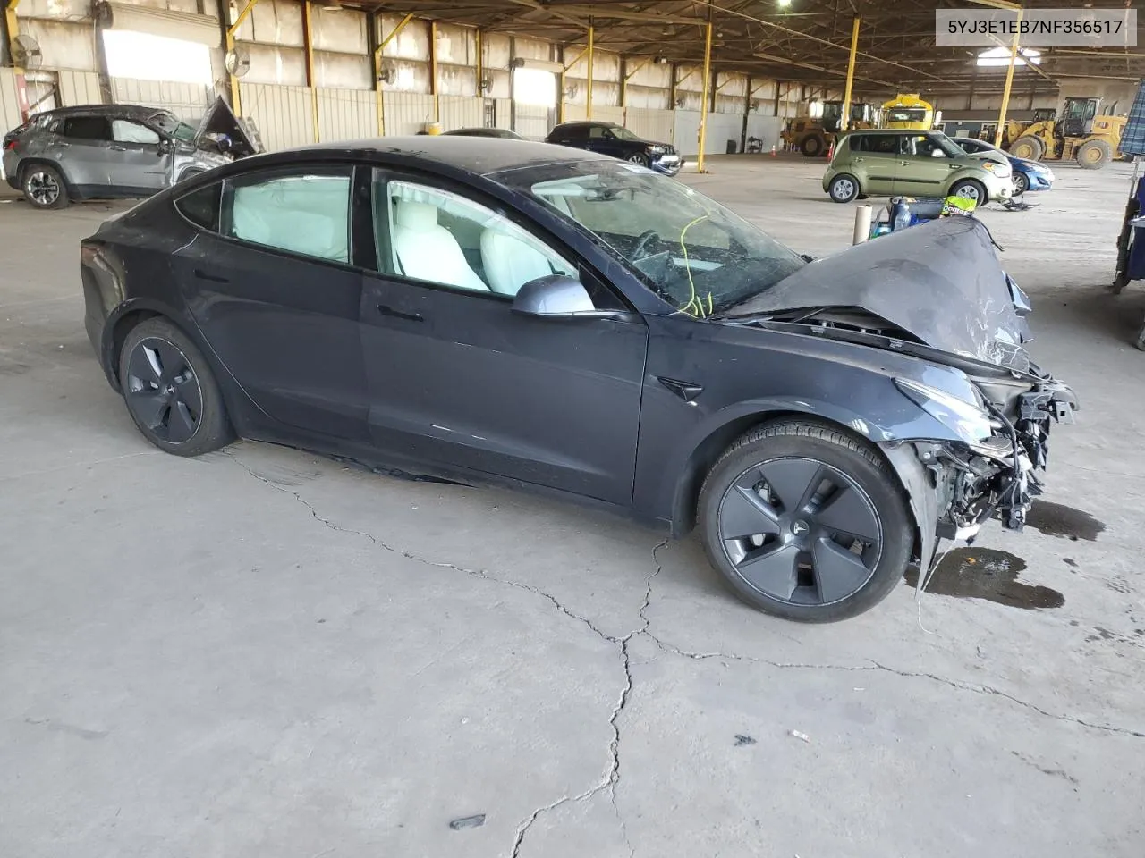 2022 Tesla Model 3 VIN: 5YJ3E1EB7NF356517 Lot: 75558584