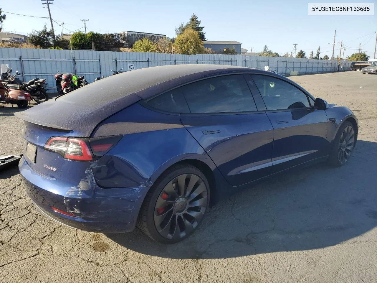 2022 Tesla Model 3 VIN: 5YJ3E1EC8NF133685 Lot: 75569844