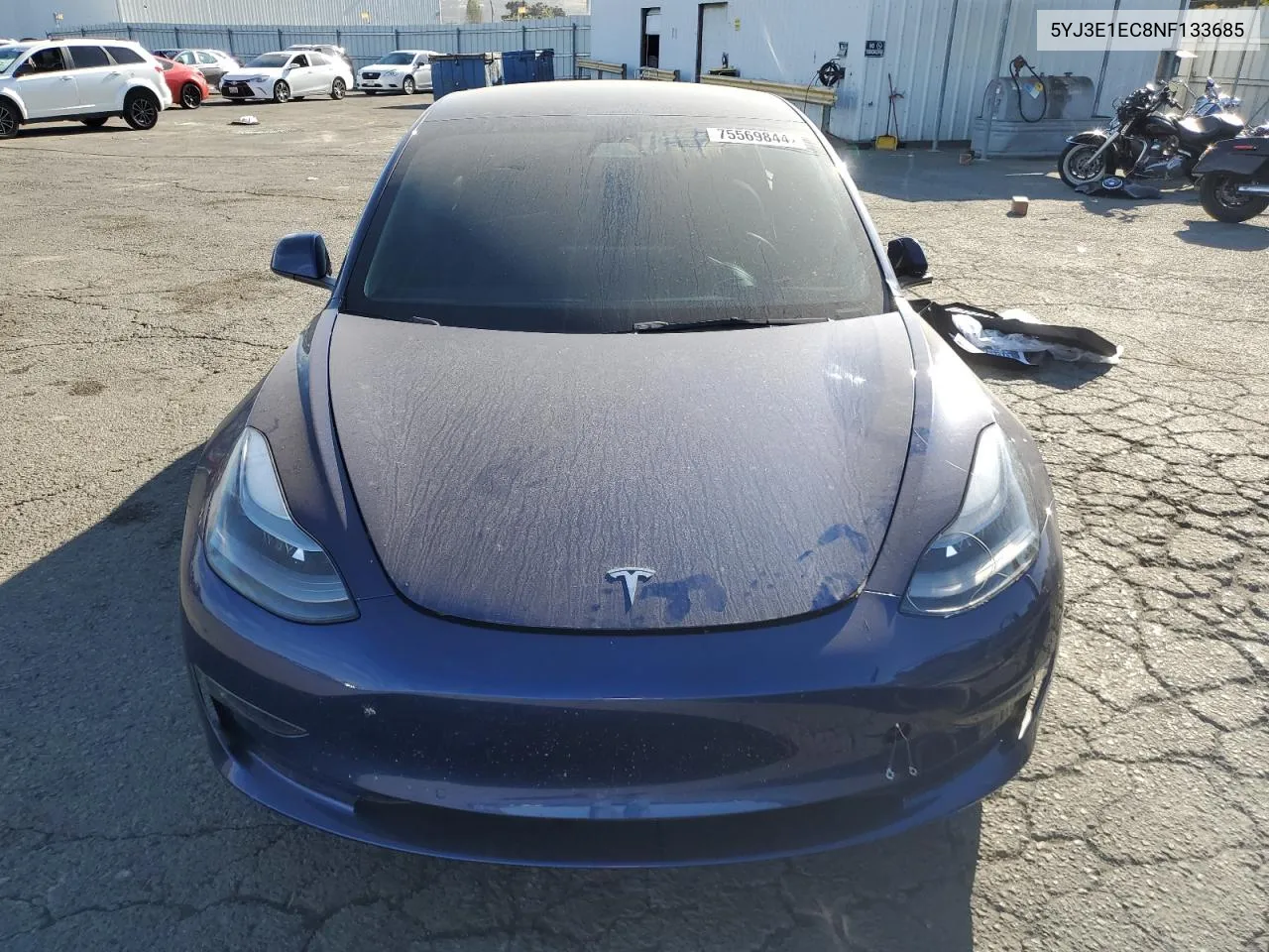 2022 Tesla Model 3 VIN: 5YJ3E1EC8NF133685 Lot: 75569844